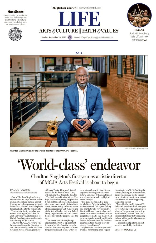 'World-class' endeavor - Charlton Singleton's first year as artistic director of MOJA Arts Festival is about to begin