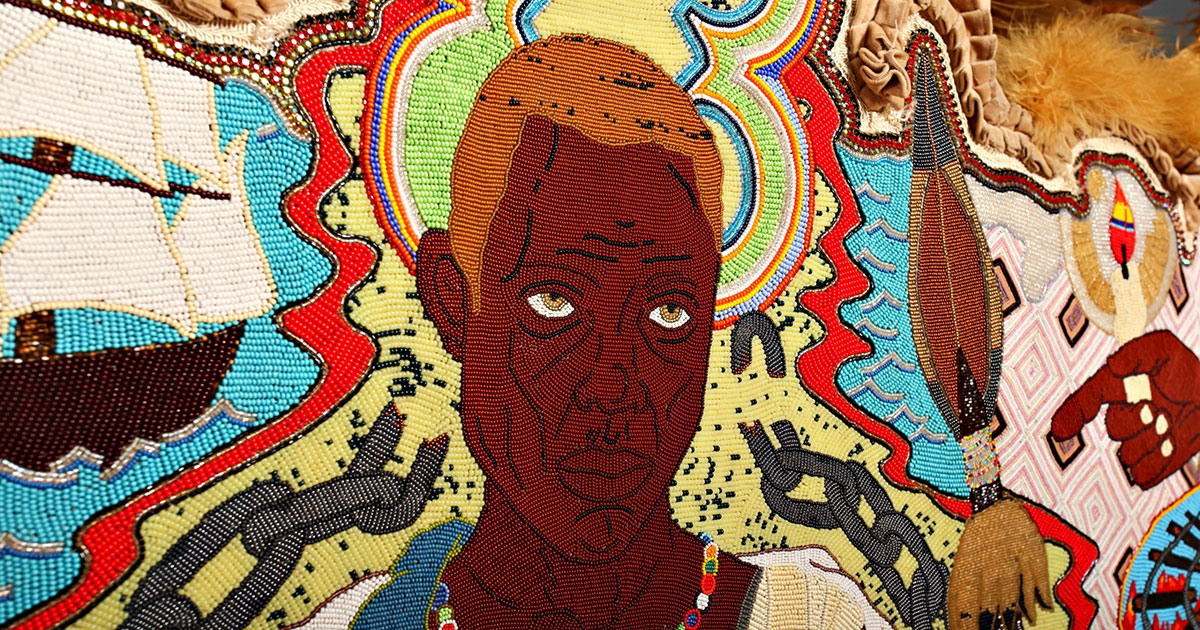 A close up view of Demond Melancon's Bras-Coupé